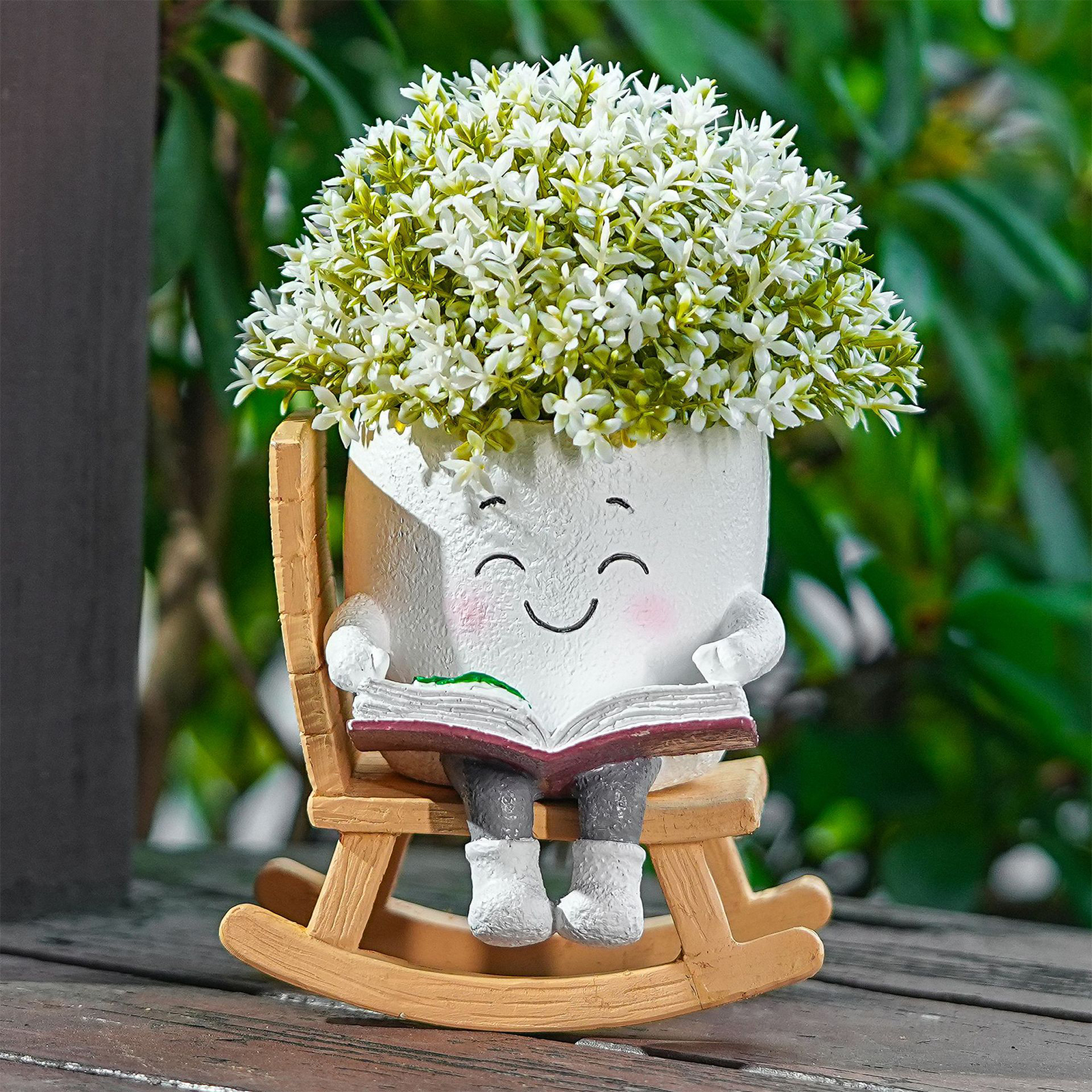 Garden Swing Chair - Chair/Swing Smile Face Planter Pot Resin