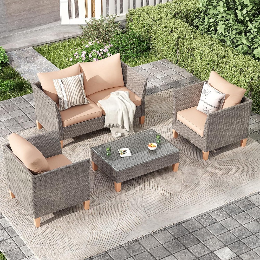 Outdoor Furniture Loveseat - 5-Piece Patio Furniture Set, Outdoor Furniture