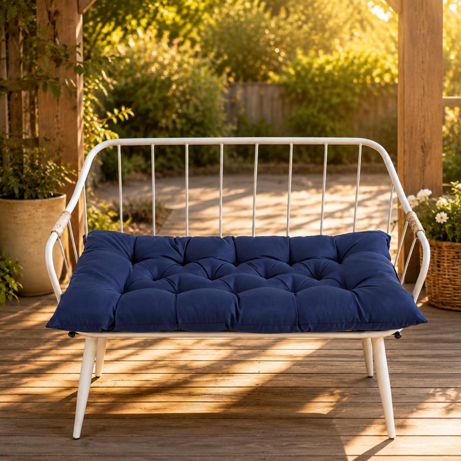 Garden Swing Chair - Waterproof Bench Cushion Sunproof Garden Bench