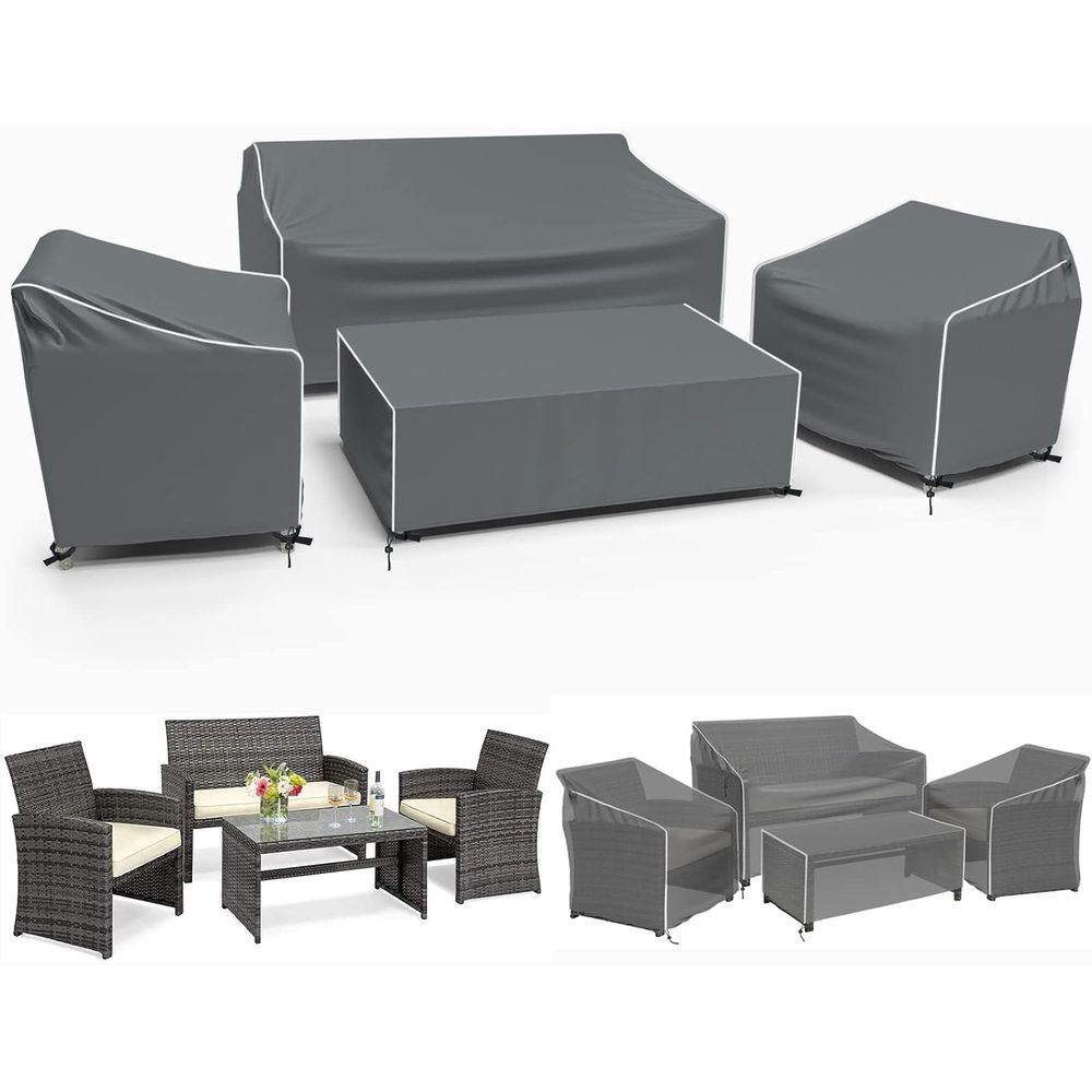 Outdoor Furniture Loveseat - Patio Furniture Covers, 4-Piece Outdoor Furniture