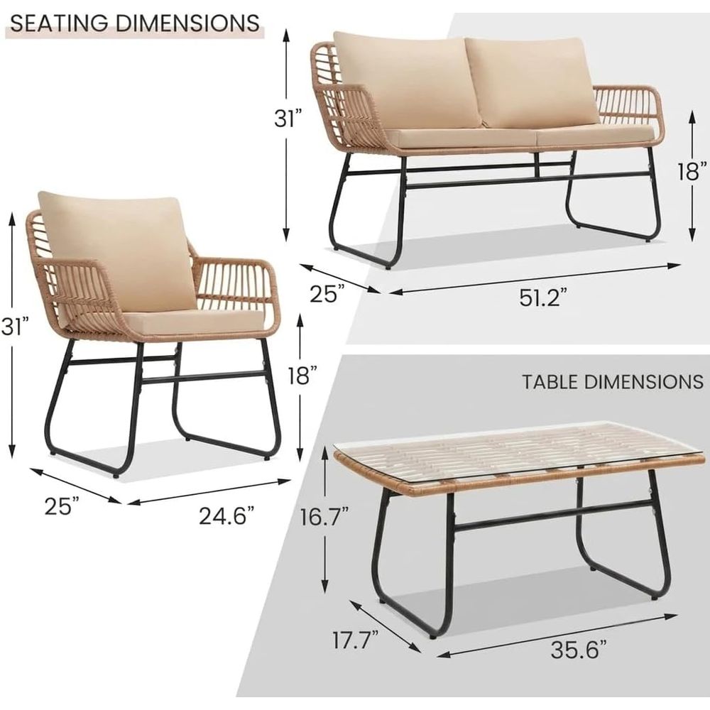 Modern Wicker Rattan Outdoor P - Outdoor Furniture Loveseat のレビューと価格
