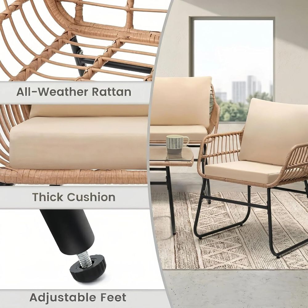 Modern Wicker Rattan Outdoor P - Outdoor Furniture Loveseat のレビューと価格