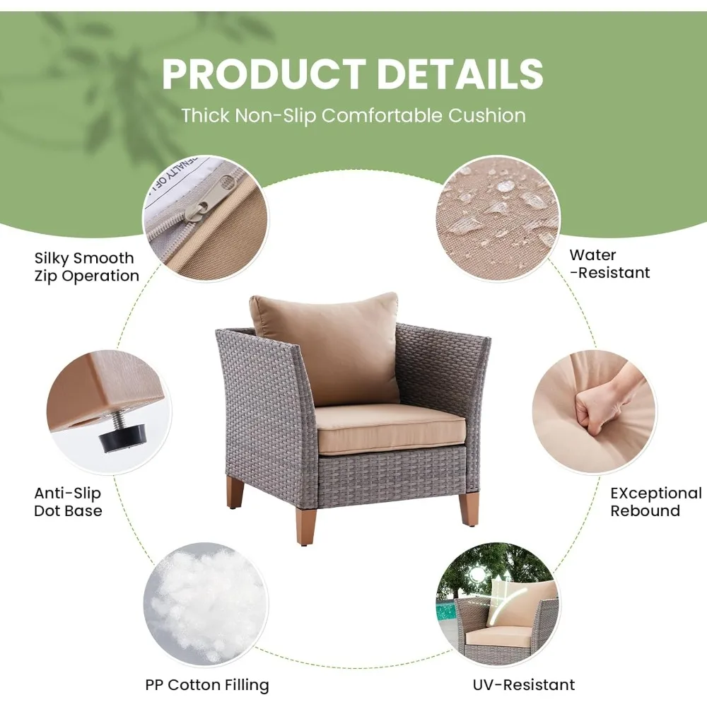 5-Piece Patio Furniture Set, O - Outdoor Furniture Loveseat のレビューと価格