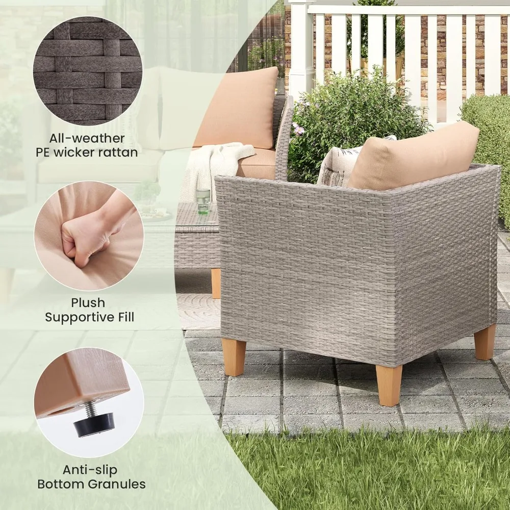 5-Piece Patio Furniture Set, O - Outdoor Furniture Loveseat のレビューと価格