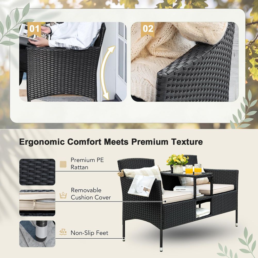 Outdoor Patio Loveseat Modern  - Outdoor Furniture Loveseat のレビューと価格