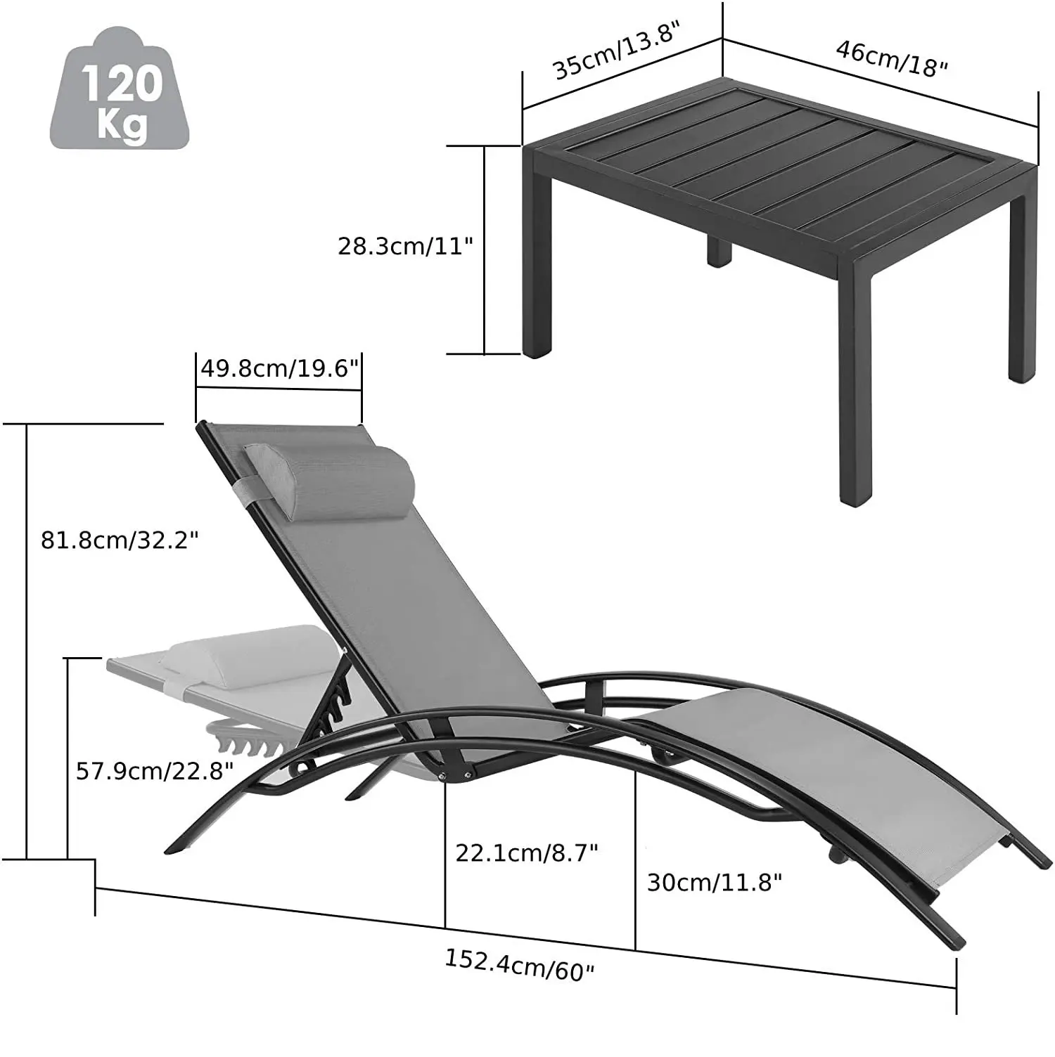 Aluminum Lounge Chair for Outs - Outdoor Furniture Set Sale のレビューと価格