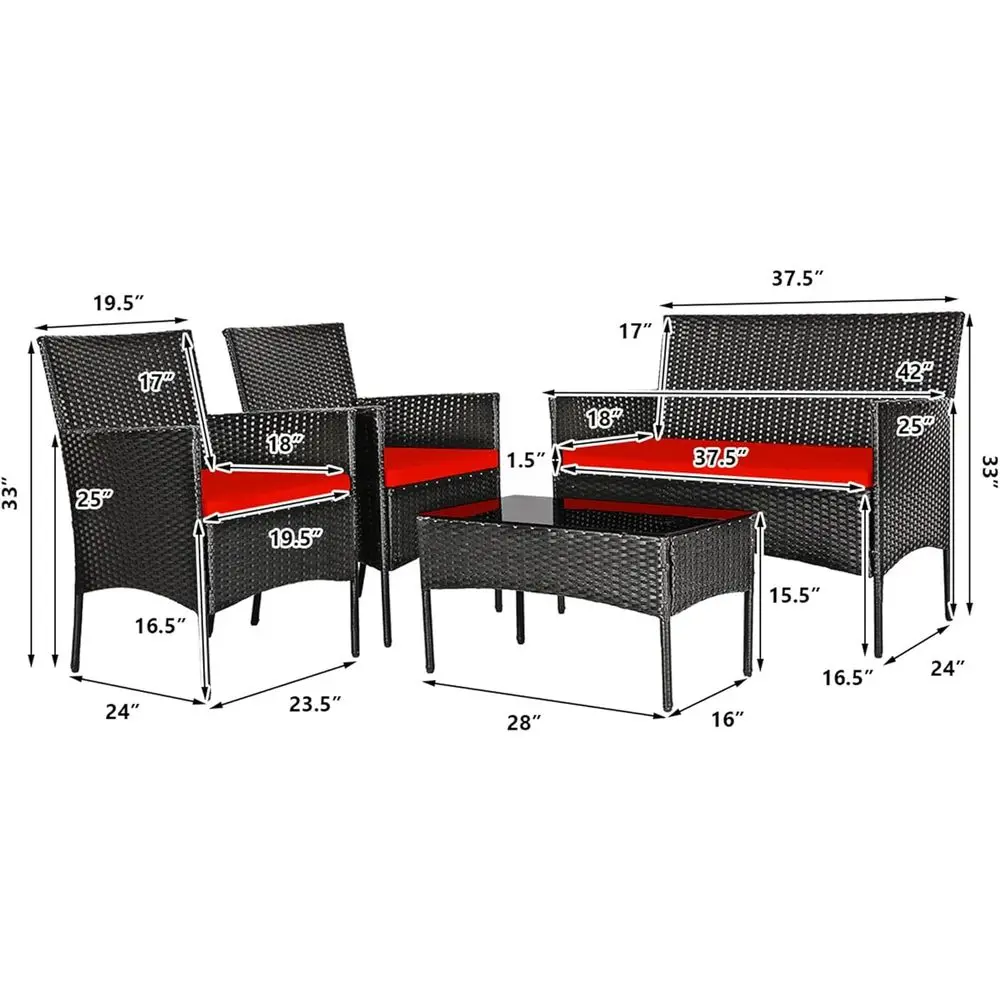 8-Piece Rattan Outdoor Furnitu - Outdoor Furniture Loveseat のレビューと価格