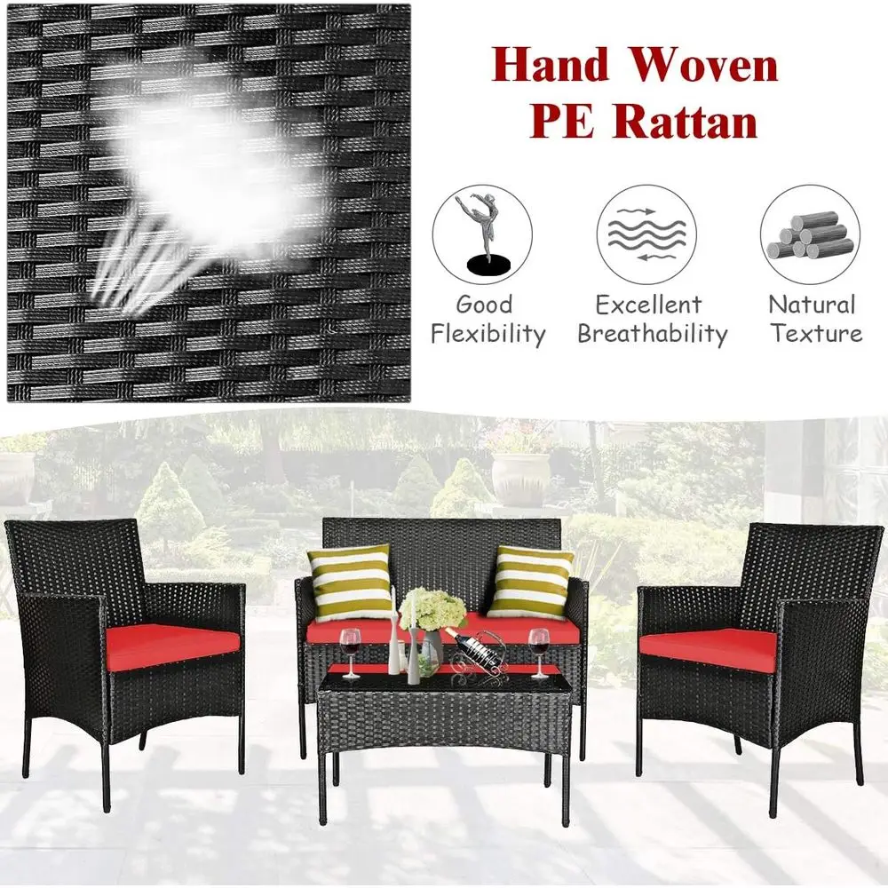 8-Piece Rattan Outdoor Furnitu - Outdoor Furniture Loveseat のレビューと価格