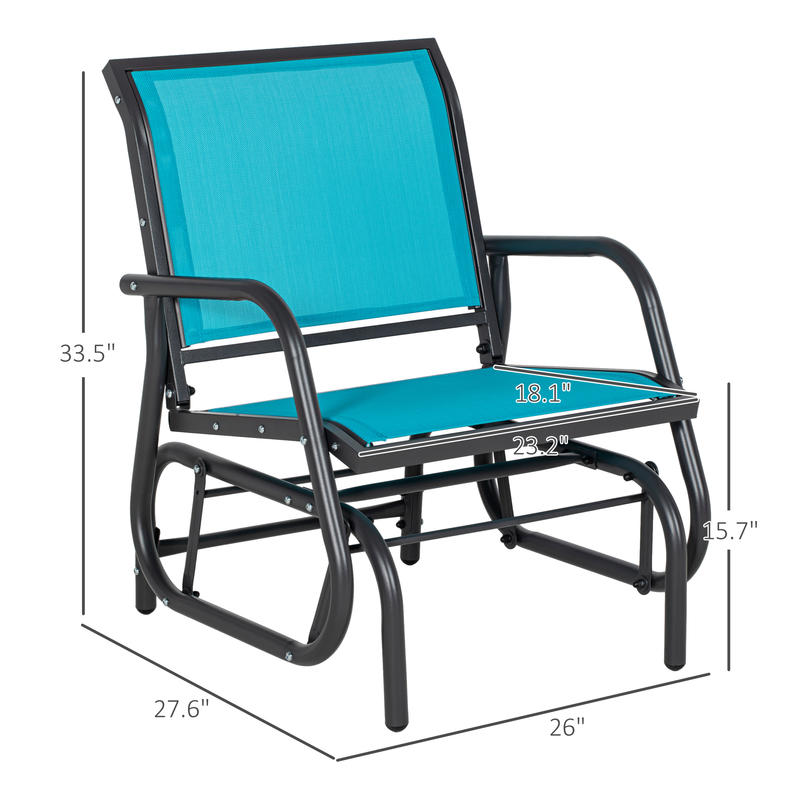 2 Pieces Outdoor Glider Chair, - Garden Swing Chair のレビューと価格