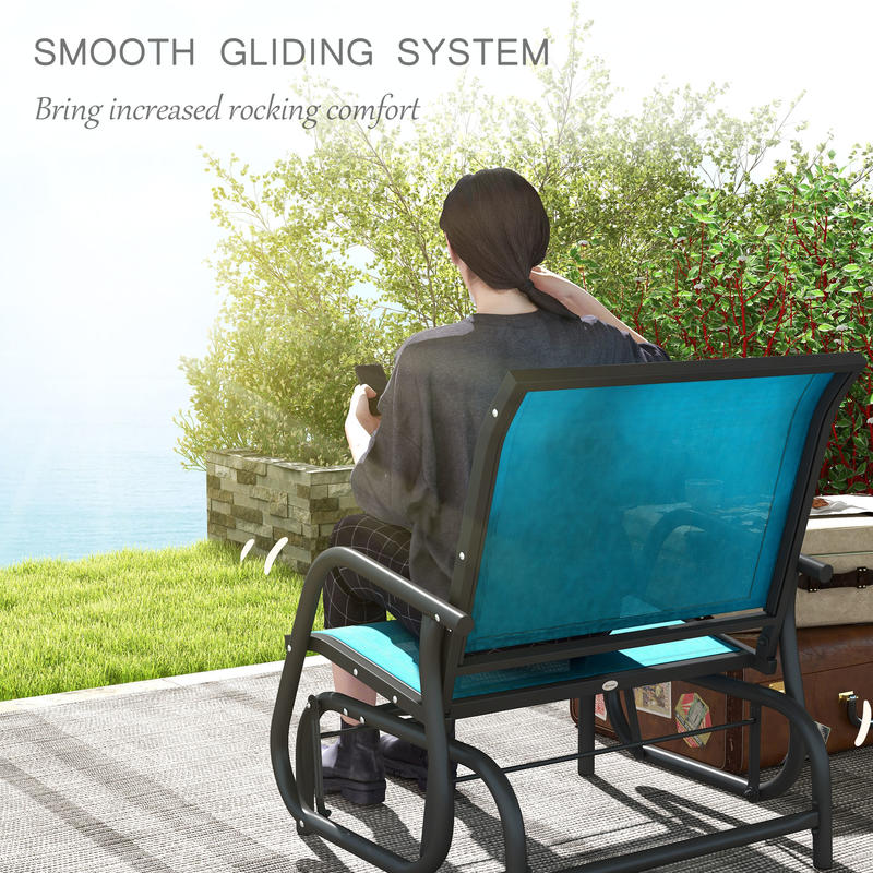 2 Pieces Outdoor Glider Chair, - Garden Swing Chair のレビューと価格