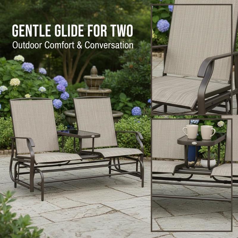 Patio Glider Rocking Chair 2 P - Outdoor Furniture Loveseat のレビューと価格