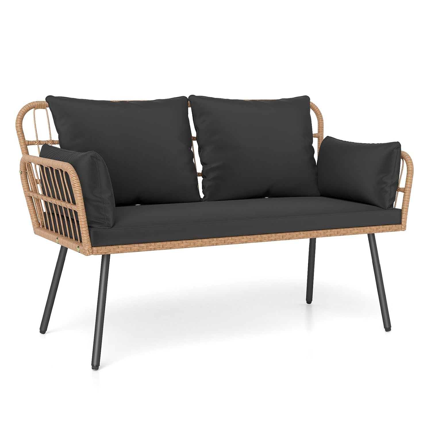 2-Seat PE Rattan Patio Lovesea - Outdoor Furniture Loveseat のレビューと価格