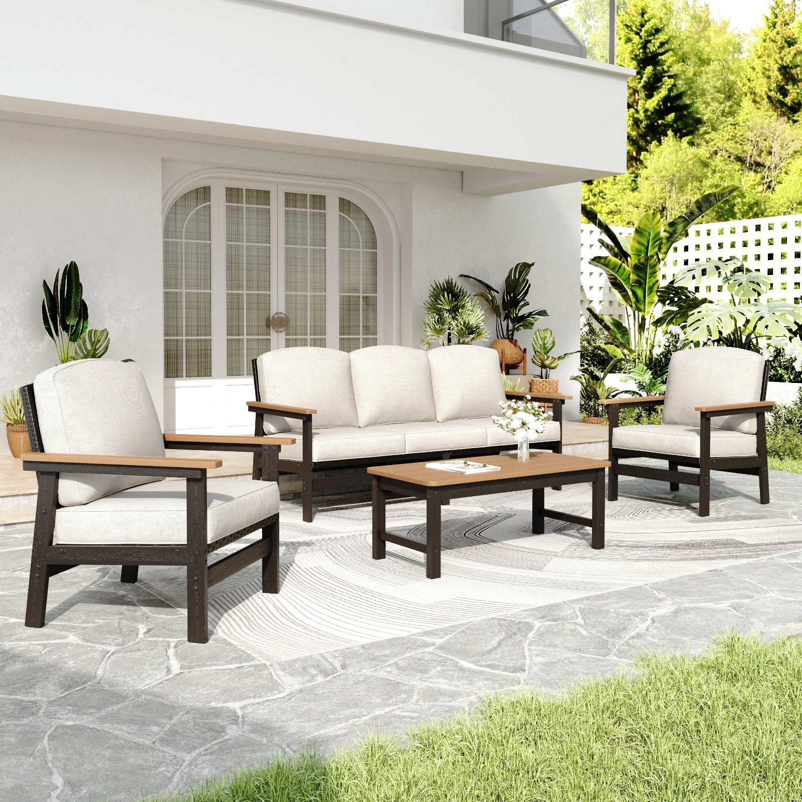 7 Piece Outdoor Dining Set Pat - Outdoor Furniture Vietnam のレビューと価格
