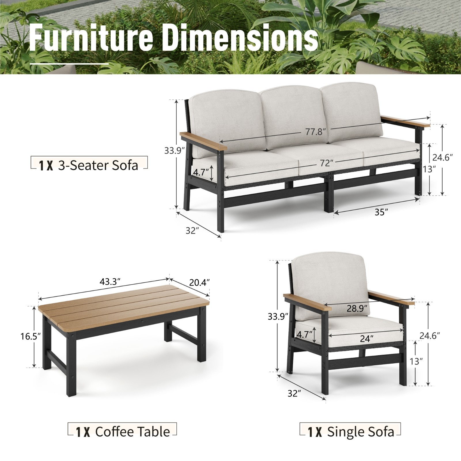 7 Piece Outdoor Dining Set Pat - Outdoor Furniture Vietnam のレビューと価格