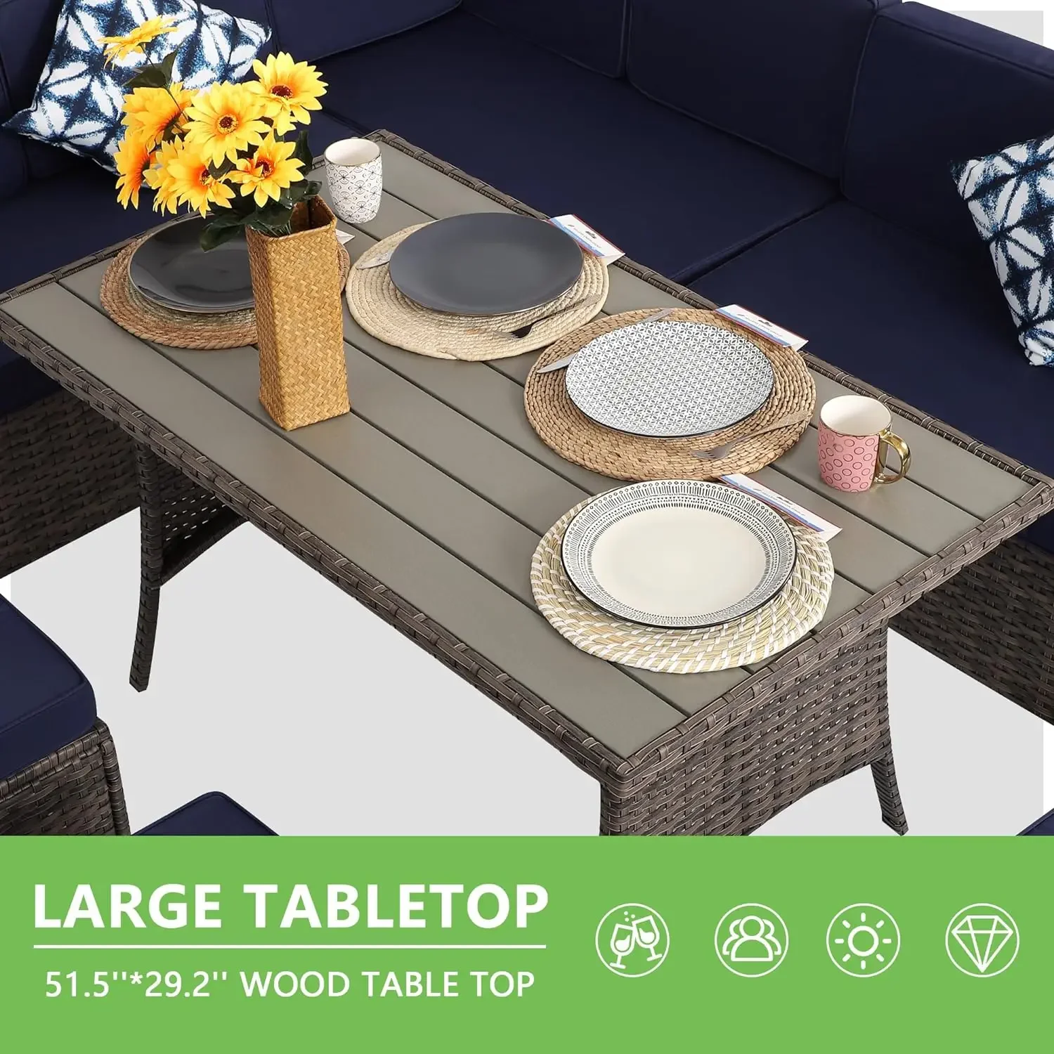 # Hot Patio Furniture Set, 7 P - Outdoor Furniture Loveseat のレビューと価格