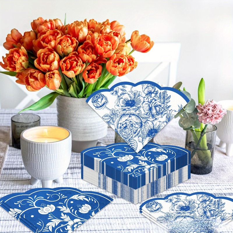 Vintage Blue Flowers Paper Nap - Outdoor Furniture Vintage のレビューと価格