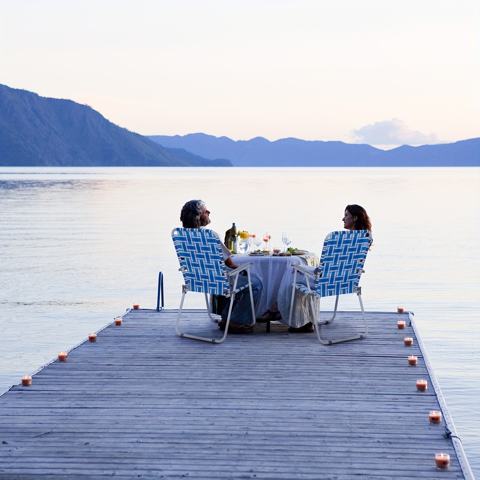 2pcs Beach Chairs, Deep Blue A - Outdoor Furniture Vietnam のレビューと価格