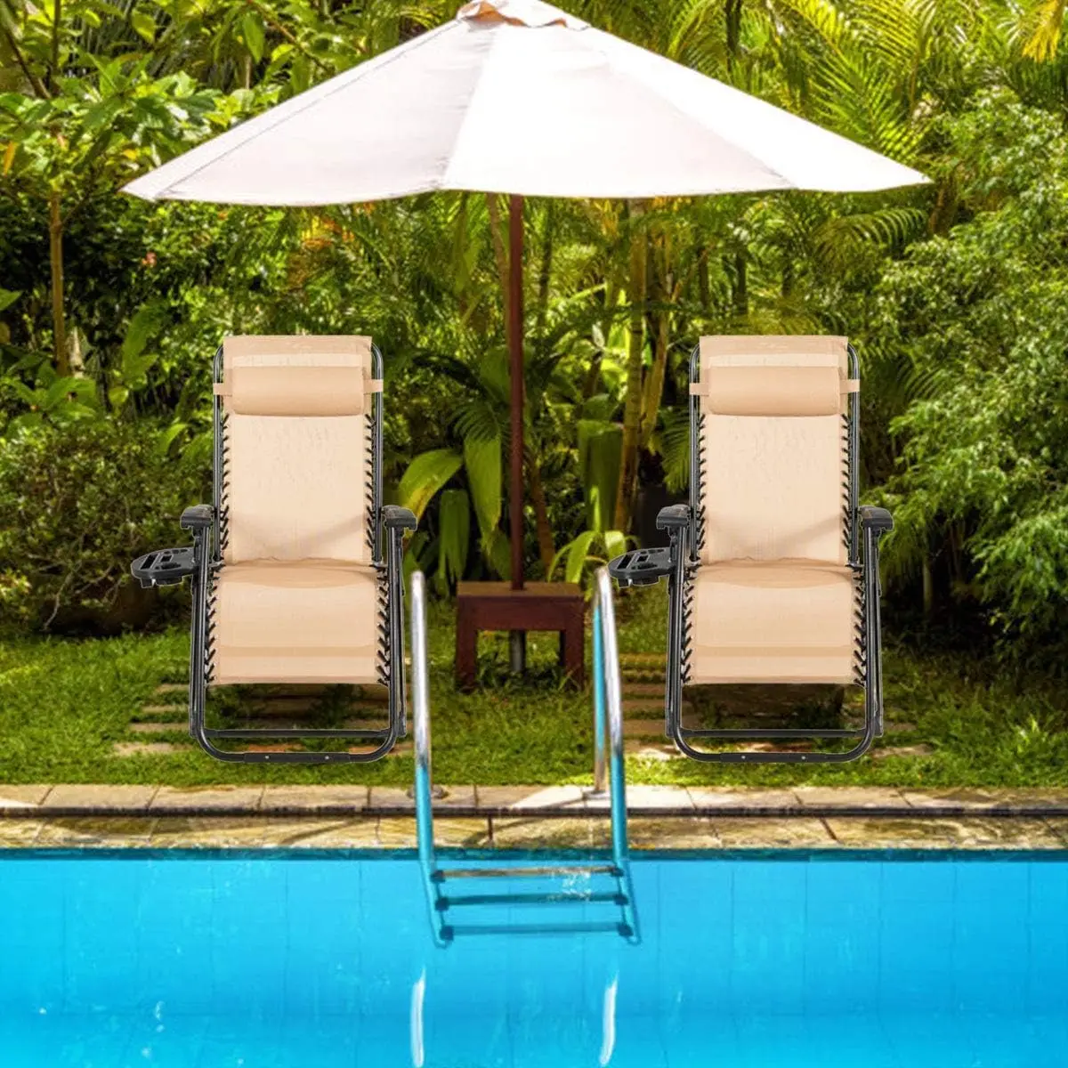 Zero Gravity Lounge Chair Set  - Outdoor Furniture Set Sale のレビューと価格