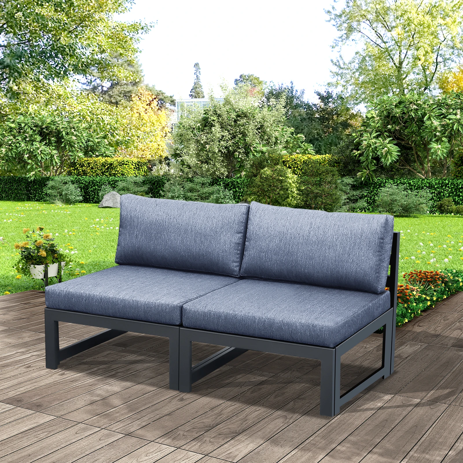 Patio Sectional love seat arml - Outdoor Furniture Loveseat のレビューと価格